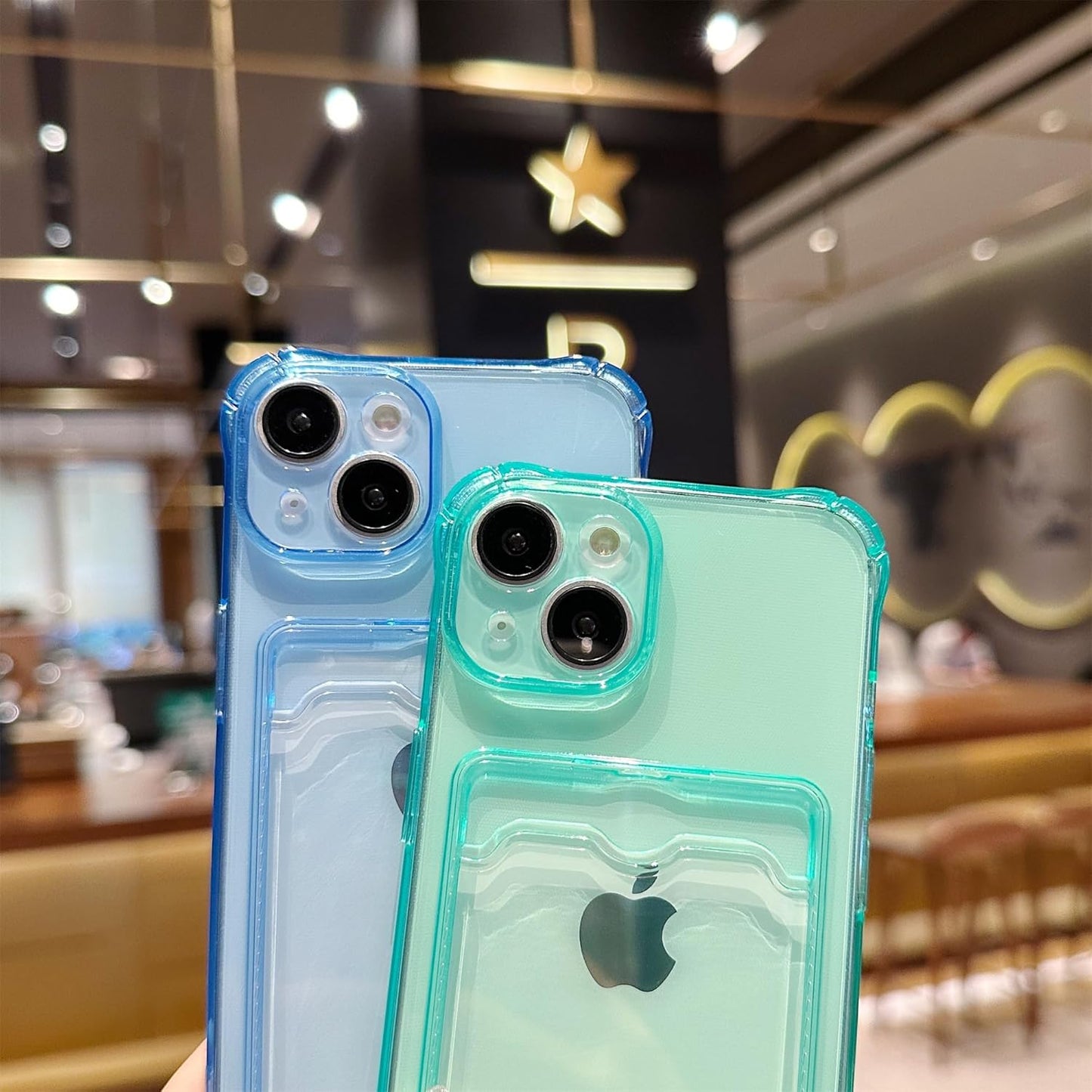 Clear Case With Protective Card Slot Wallet Case For iPhone
