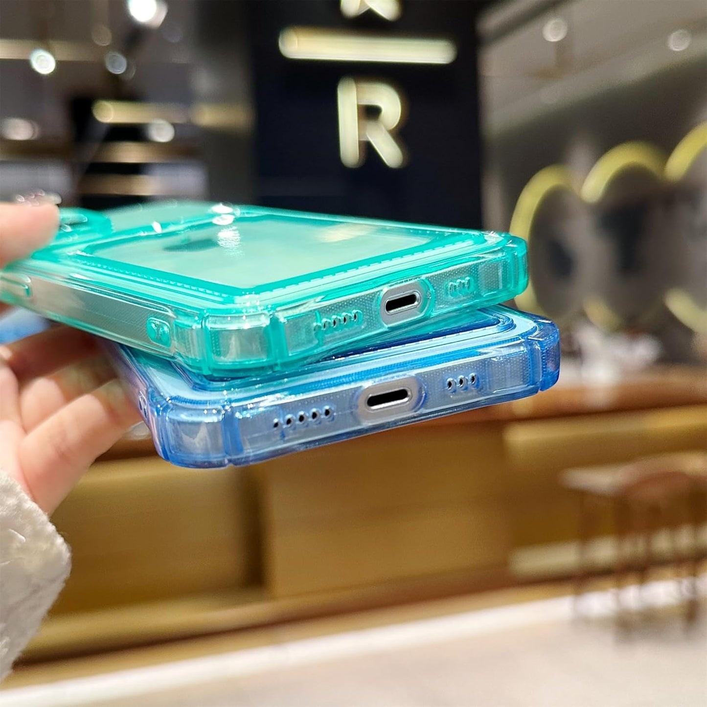 Clear Case With Protective Card Slot Wallet Case For iPhone