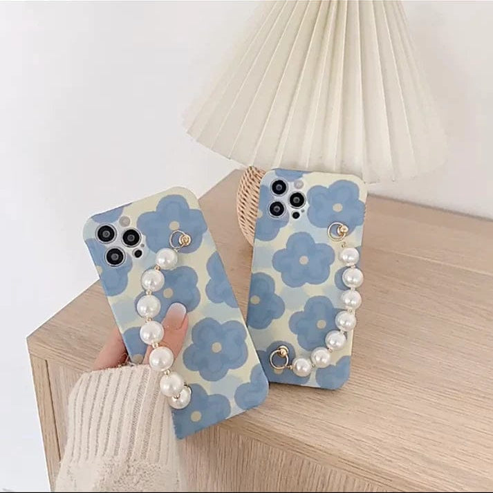 Blue Floral Pearl Case