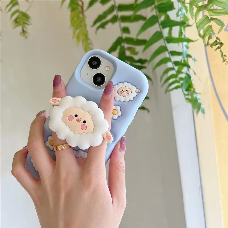 3-D Cloud Sheep Face iPhone Case
