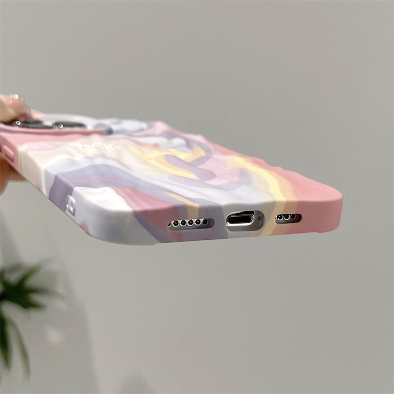 Multi Color Wavy Texture iPhone Case