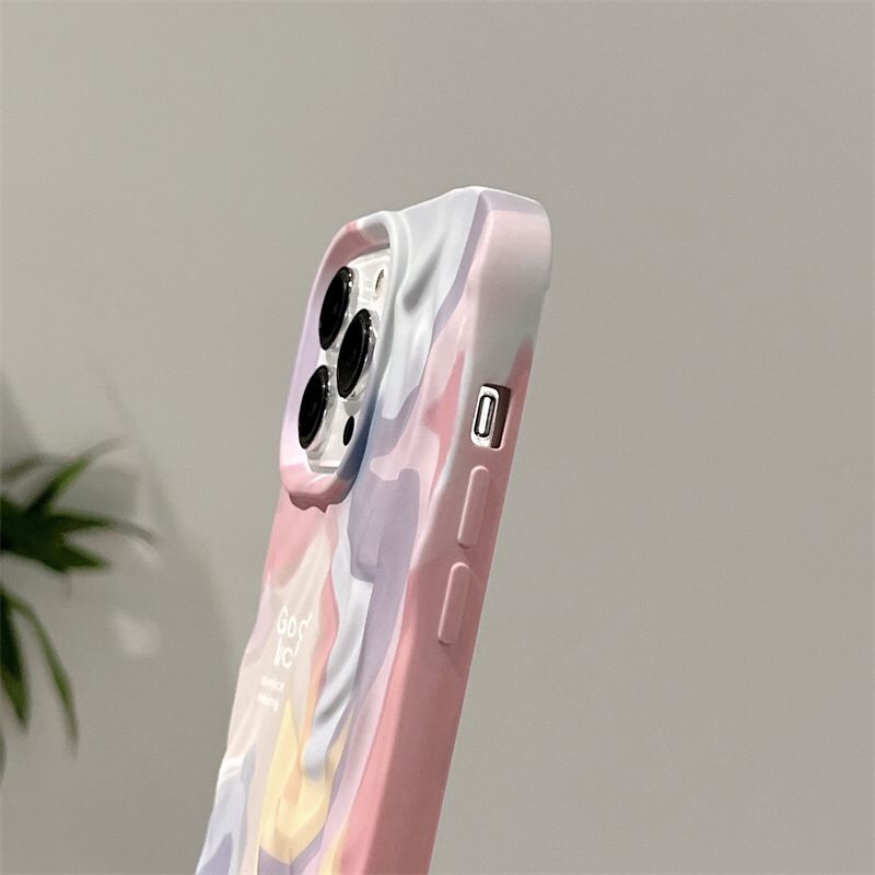Multi Color Wavy Texture iPhone Case