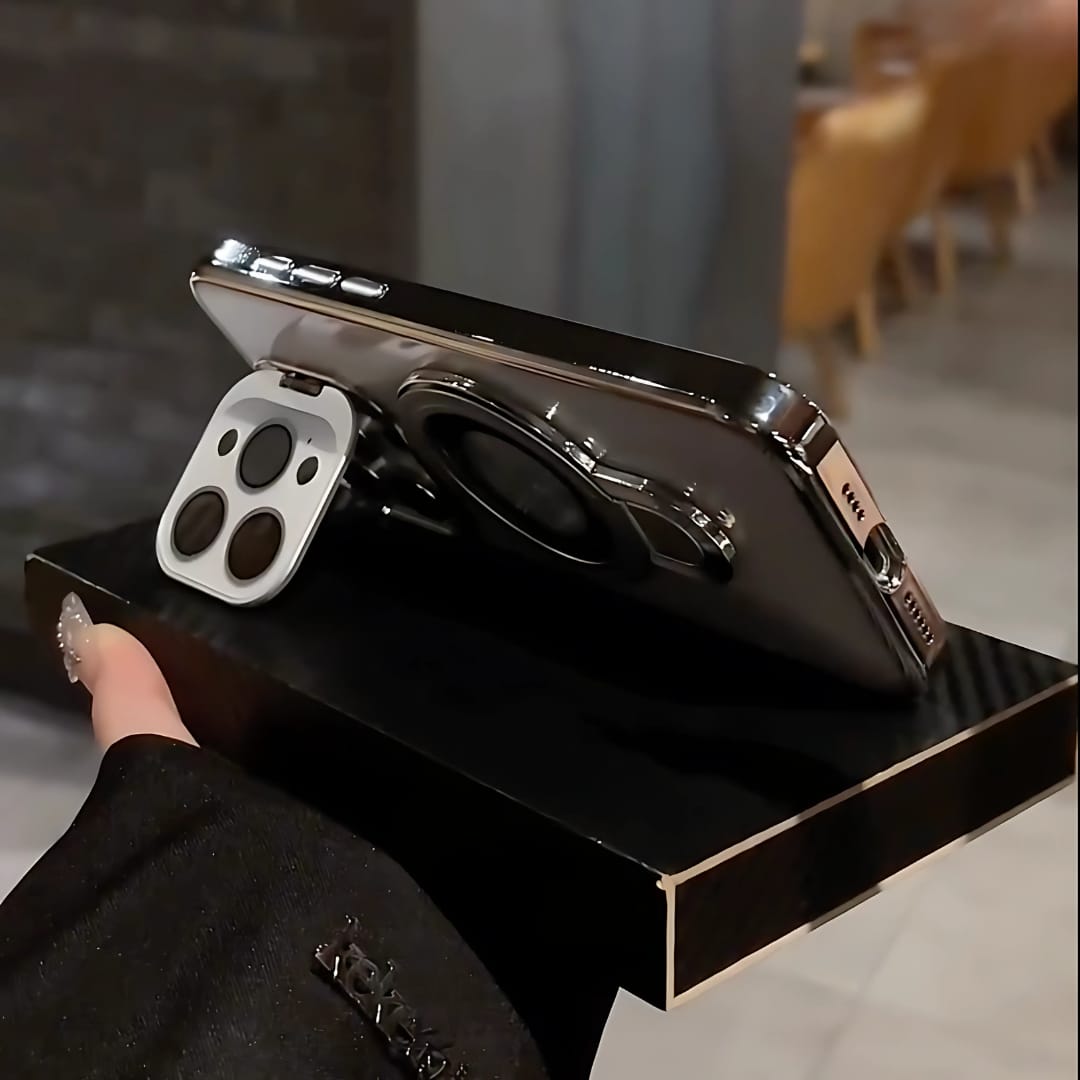 Crystal Ring Grip Lens Bracket Case - iPhone