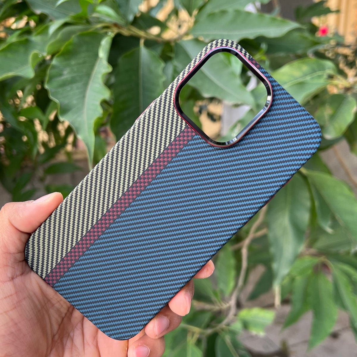Real Aramid Carbon Fiber Three Color Kevilar Case