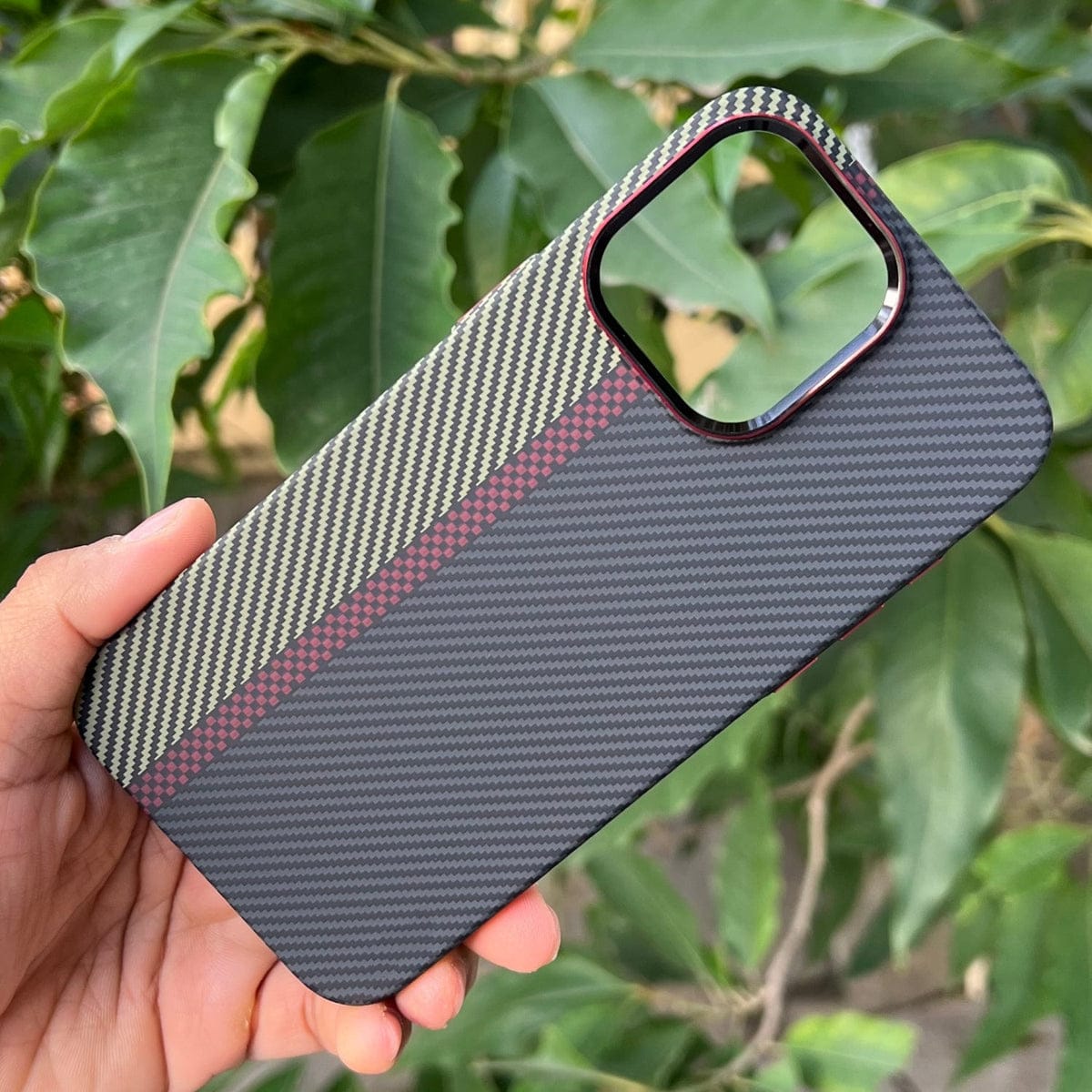 Real Aramid Carbon Fiber Three Color Kevilar Case