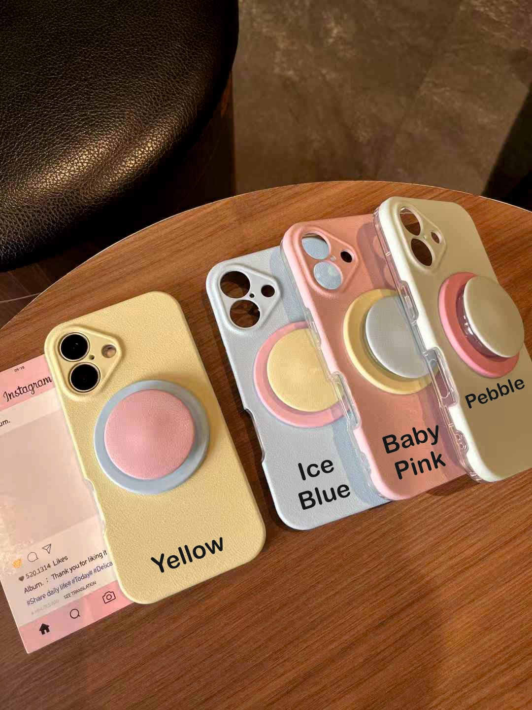 Pastel Color Ripple Case For iPhone With Magsafe Holder