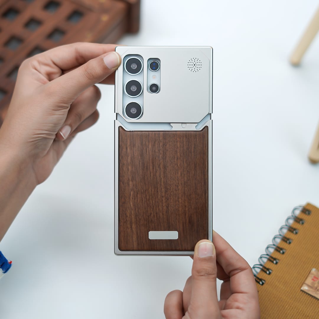 Nature Wood Grain Metallic Case - Samsung