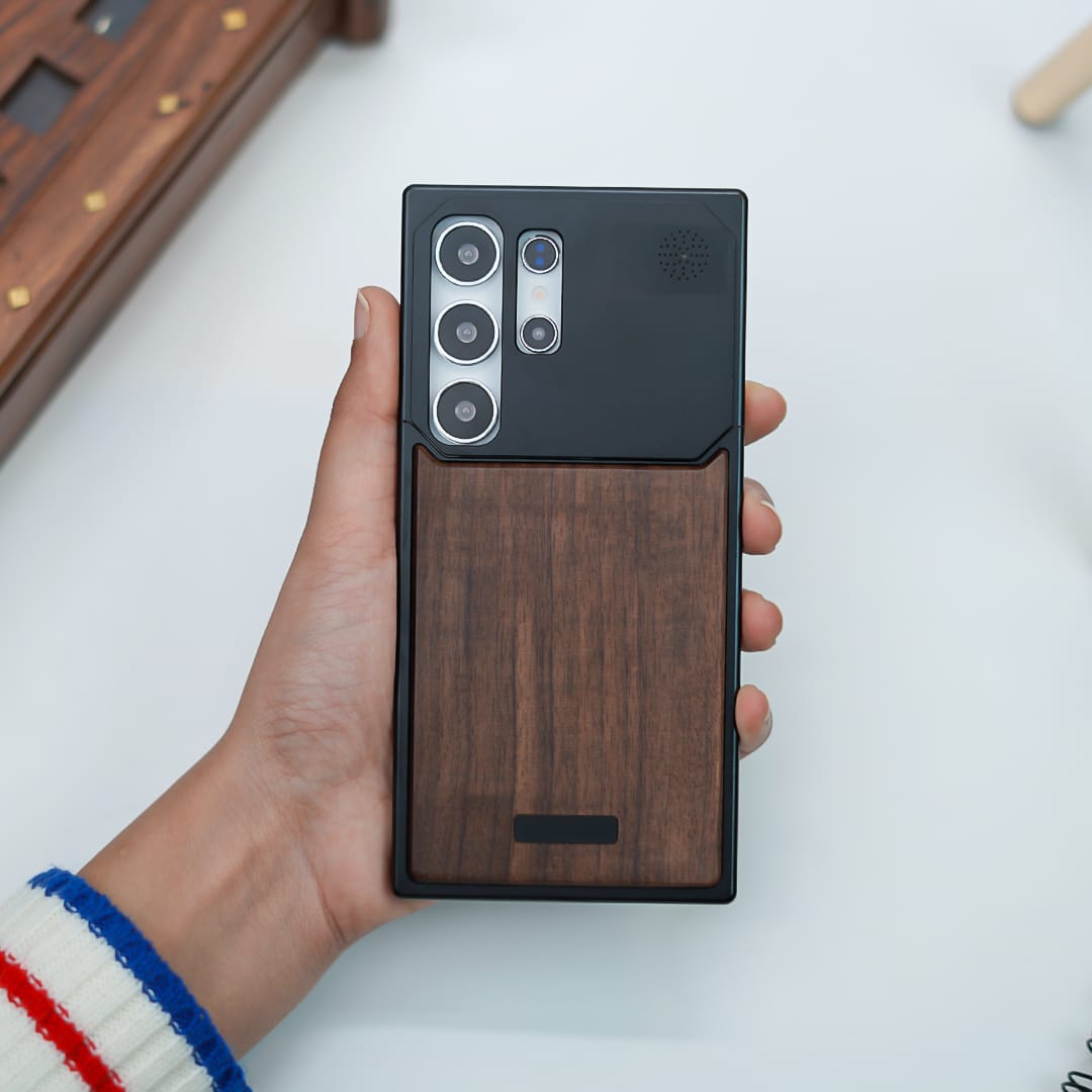 Nature Wood Grain Metallic Case - Samsung