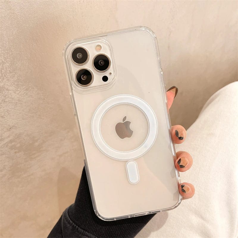 Magsafe Clear Non Yellowing Shockproof Case For iPhone