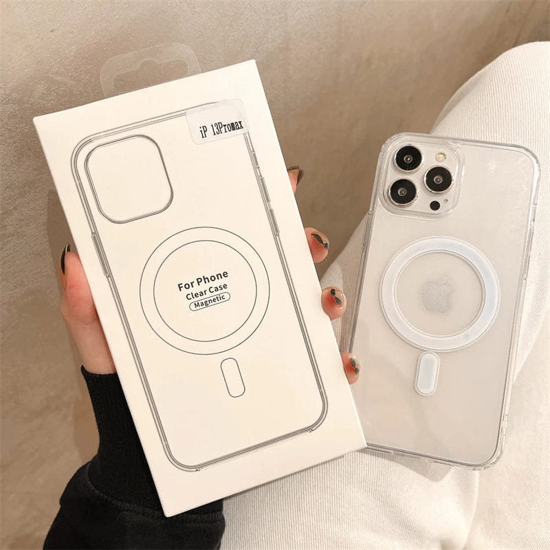 Magsafe Clear Non Yellowing Shockproof Case For iPhone