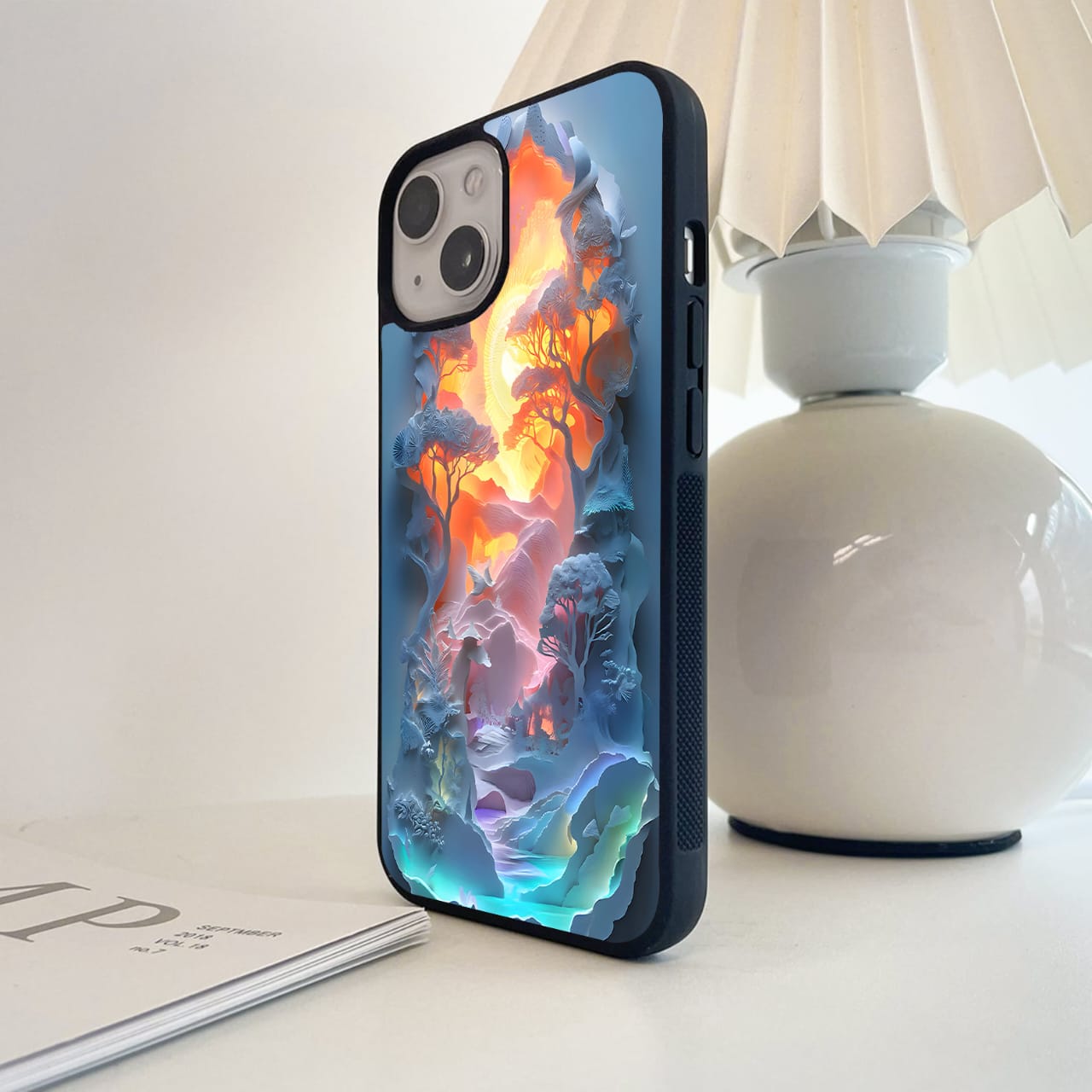 Glow Forest Portal Glass Case For iPhone