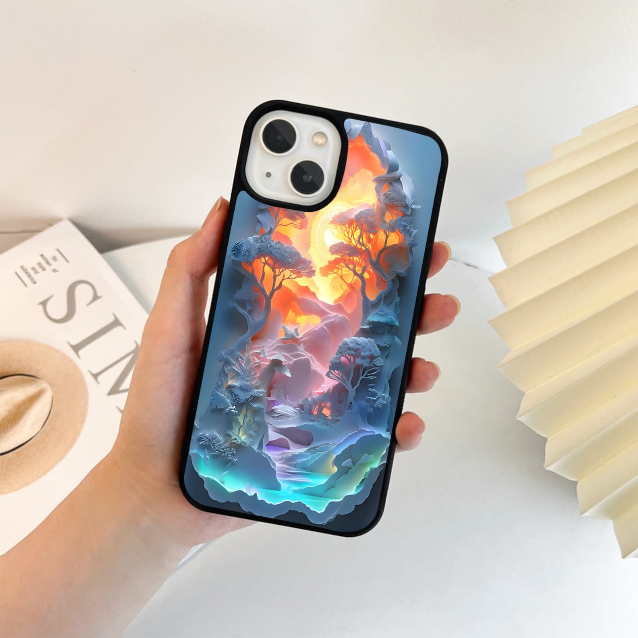Glow Forest Portal Glass Case For iPhone