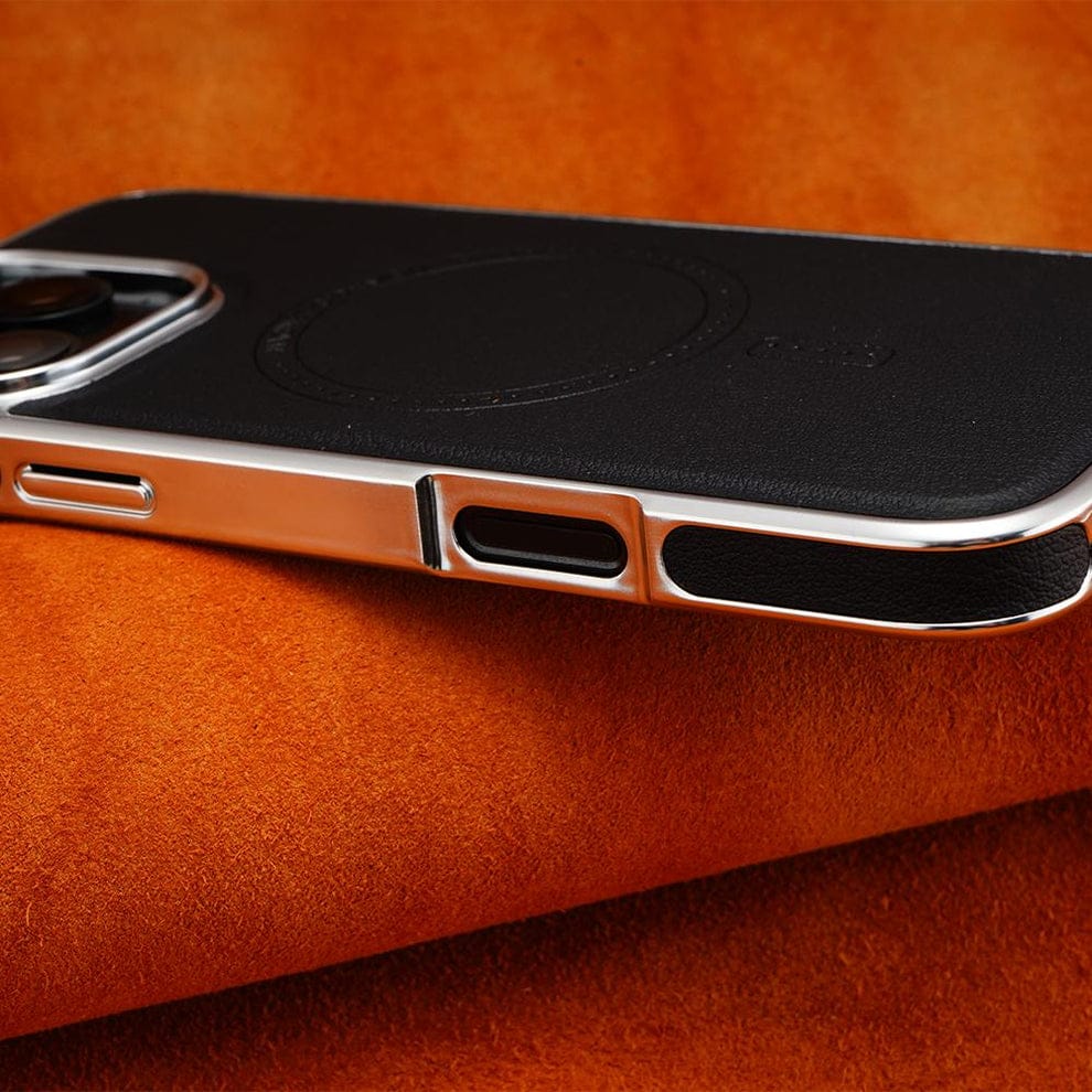 Luxury MagSafe Magnetic Leather Case with Enhanced Grip for iPhone