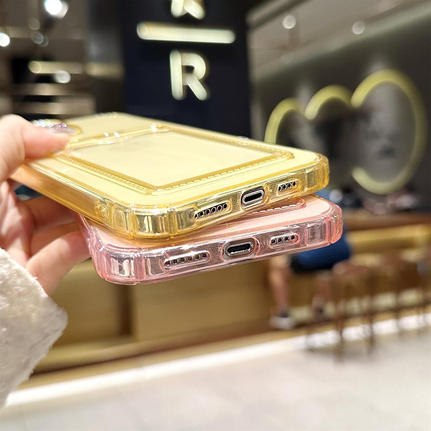Clear Case With Protective Card Slot Wallet Case For iPhone