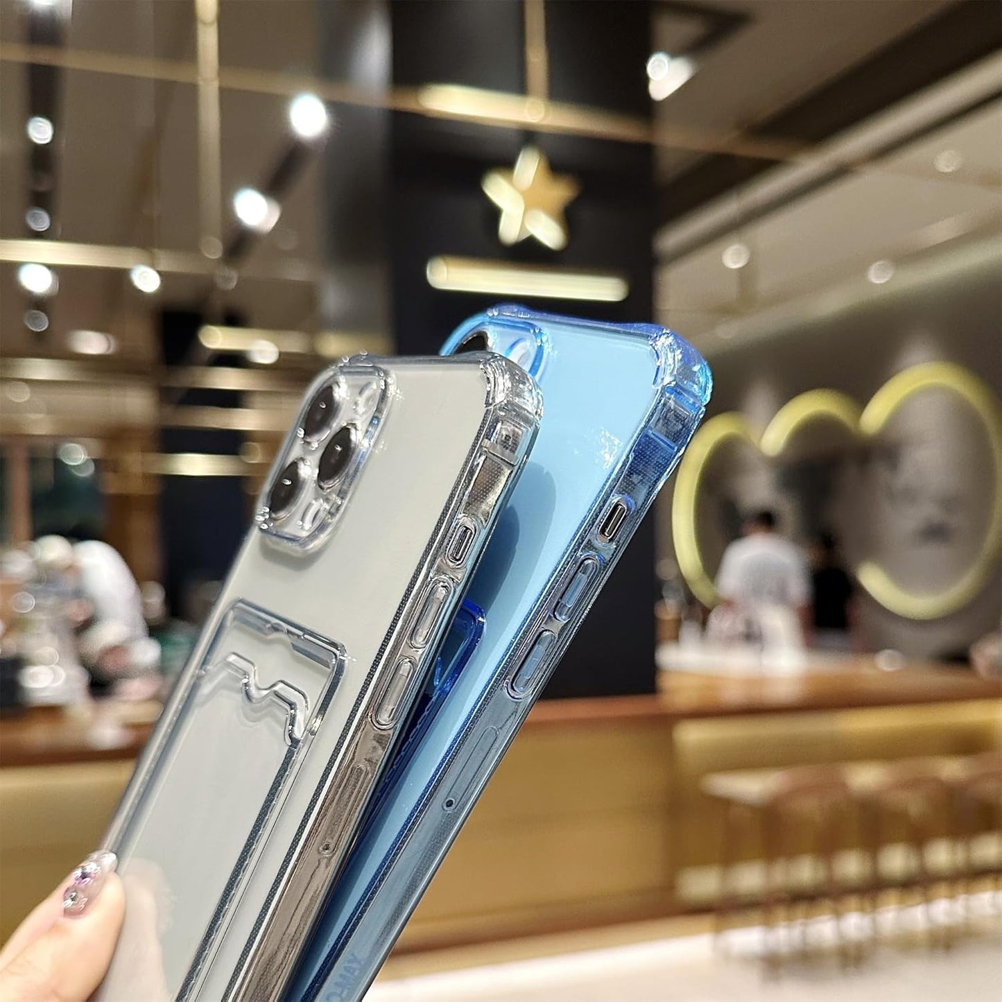 Clear Case With Protective Card Slot Wallet Case For iPhone