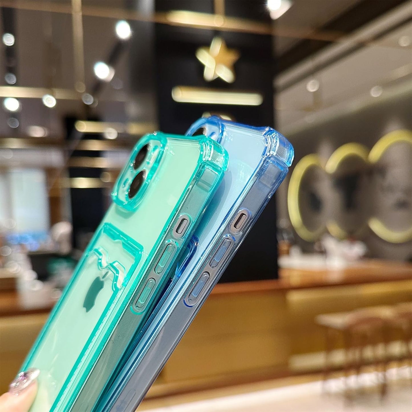 Clear Case With Protective Card Slot Wallet Case For iPhone