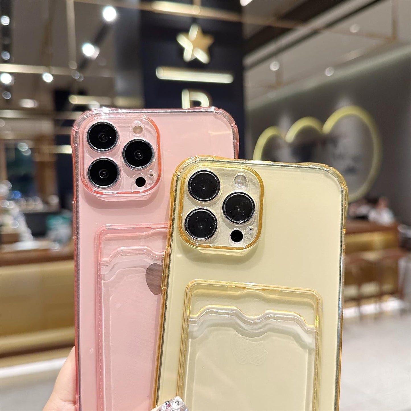 Clear Case With Protective Card Slot Wallet Case For iPhone