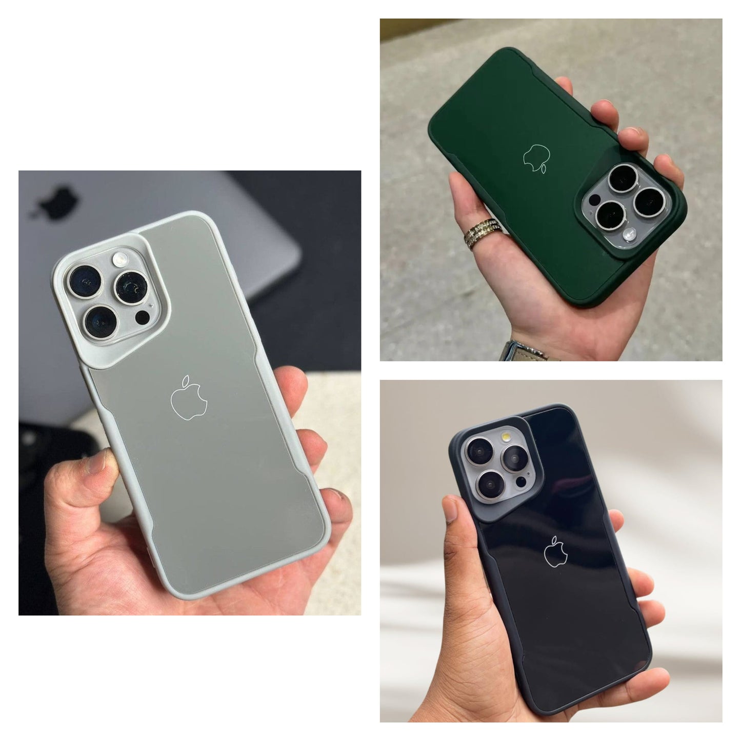 Pack Of 3 Gleaming High-Gloss Shockproof iPhone Case