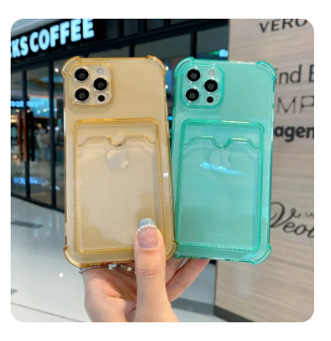 Clear Case With Protective Card Slot Wallet Case For iPhone