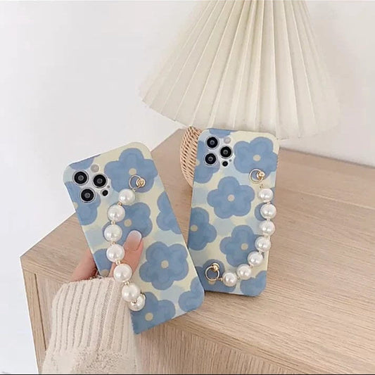 Blue Floral Pearl Case