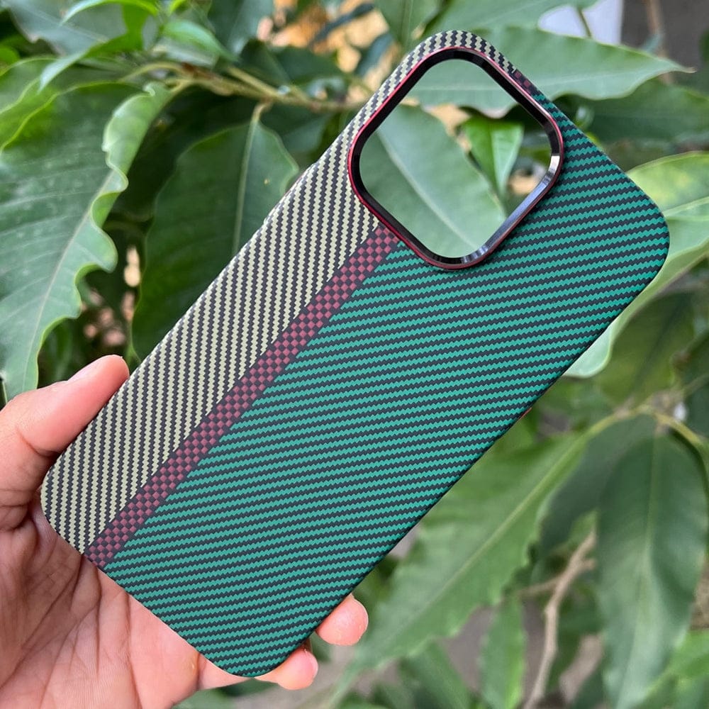 Real Aramid Carbon Fiber Three Color Kevilar Case