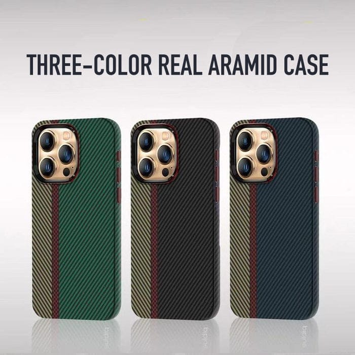 Real Aramid Carbon Fiber Three Color Kevilar Case