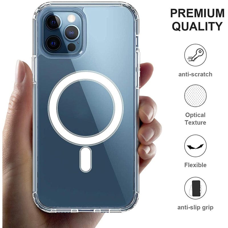Magsafe Clear Non Yellowing Shockproof Case For iPhone