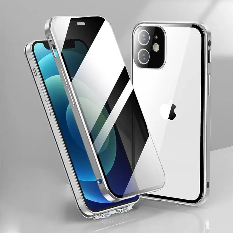 New Titanium Dual Magnetic Privacy Glass Case With 360° Drop Protection