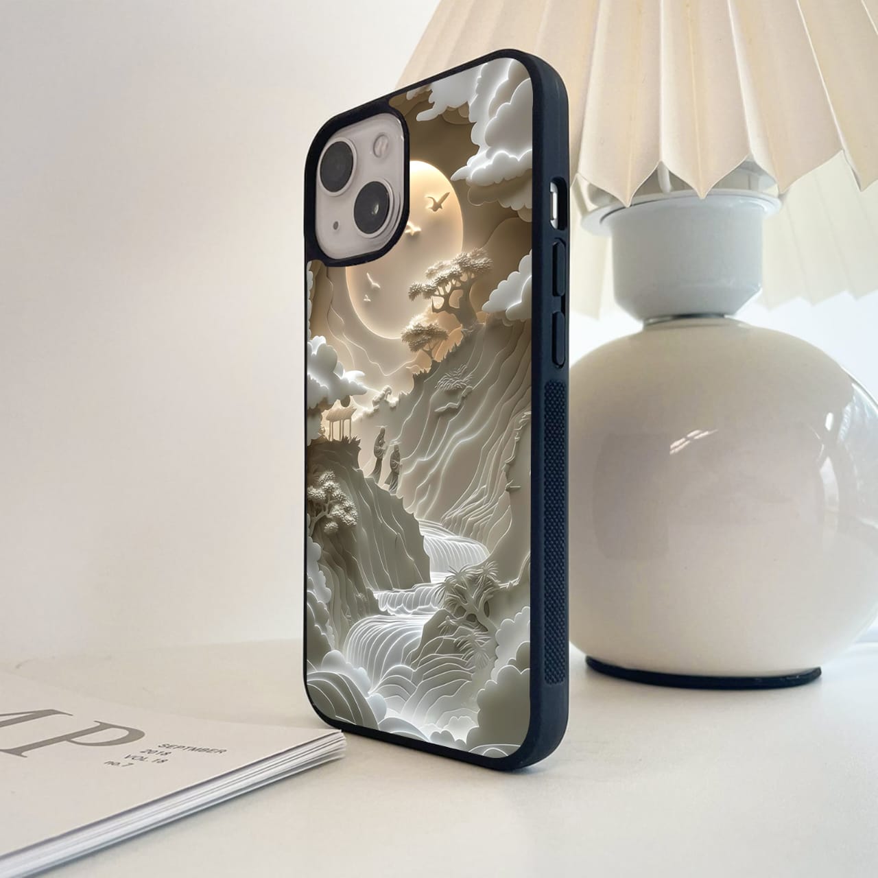 Celestial Origami Glass Case For iPhone