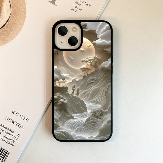 Celestial Origami Glass Case For iPhone