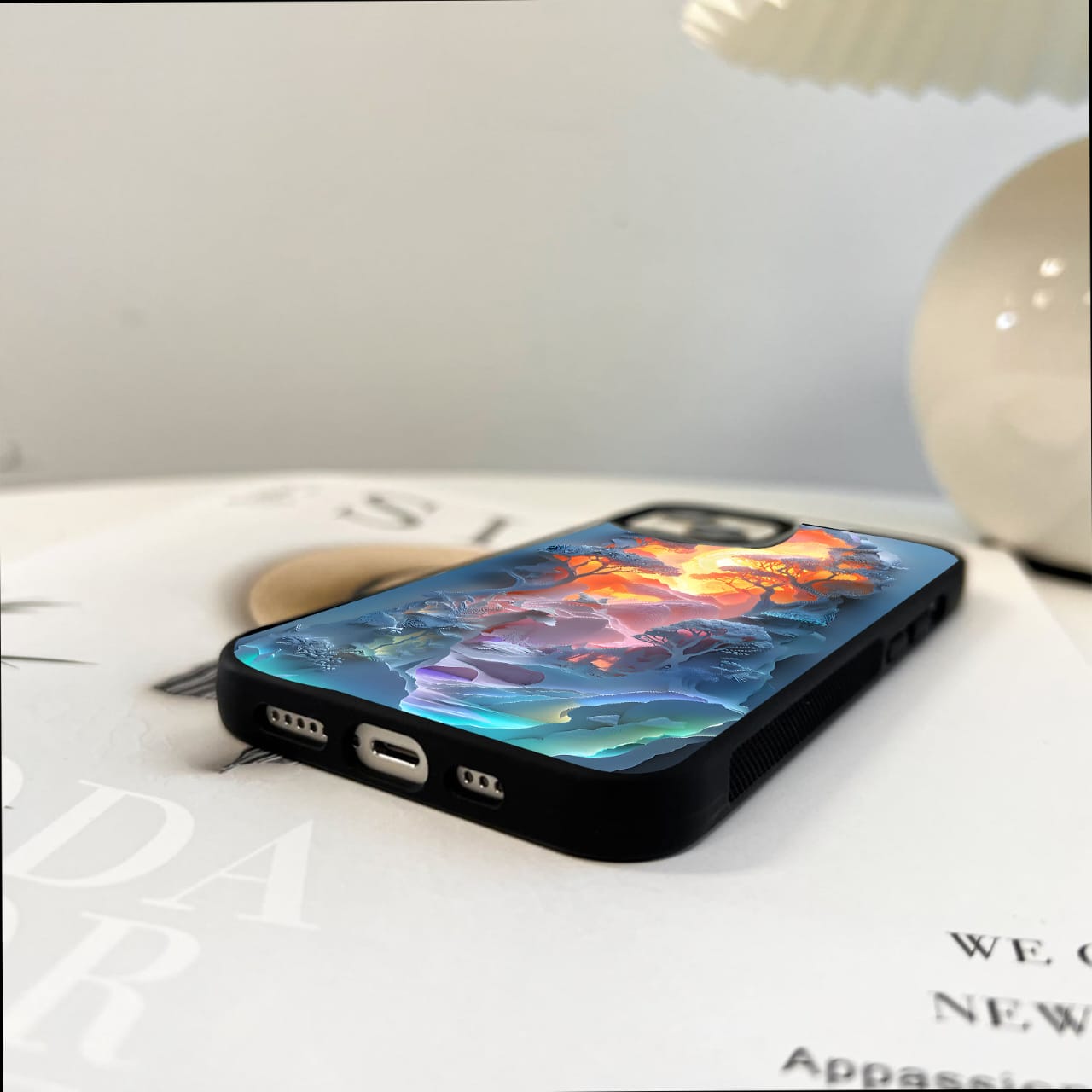 Glow Forest Portal Glass Case For iPhone