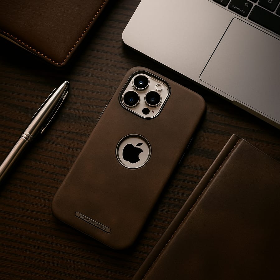 Pack Of 3 Leather Edge Logo Case - iPhone