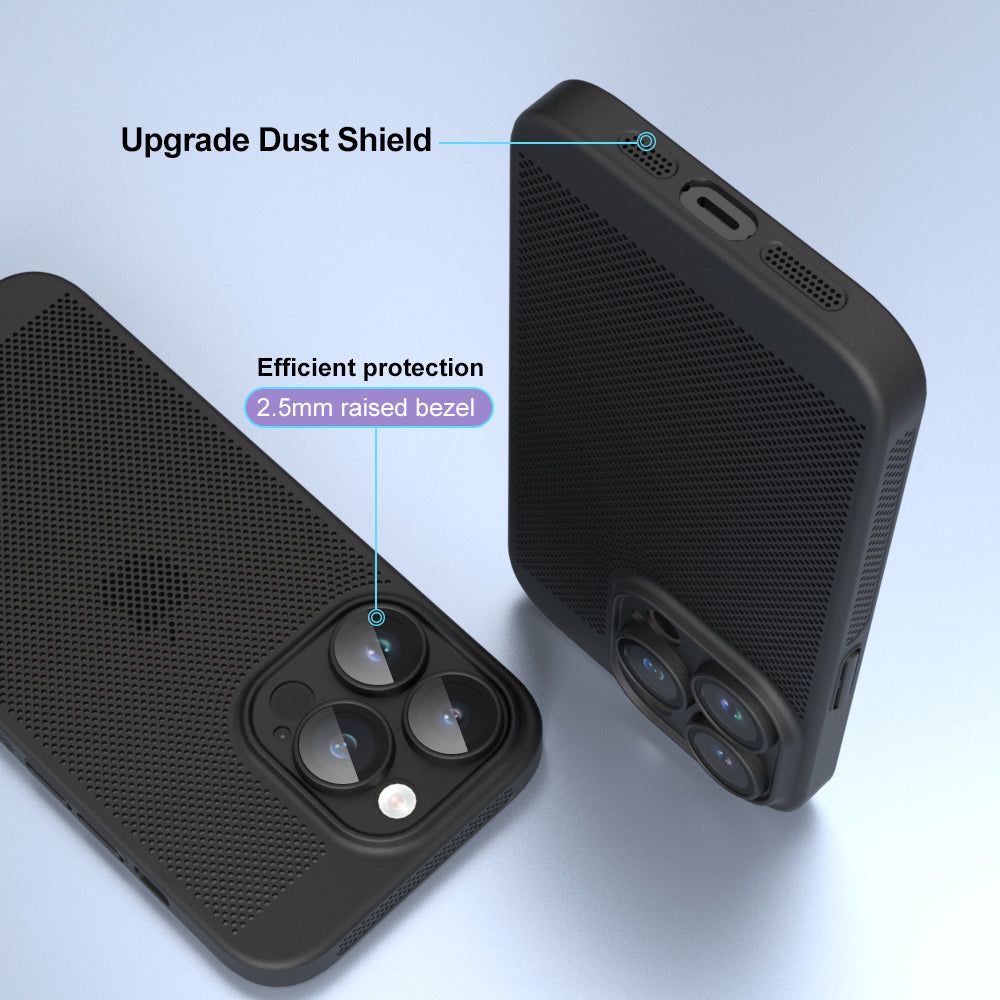 Heat Dissipation Mesh Grid Case With Camera Protection (Pack Of 3)