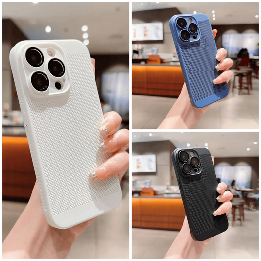 Heat Dissipation Mesh Grid Case With Camera Protection (Pack Of 3)